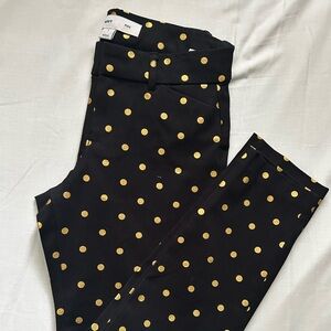 Old Navy Pixie Pants Black with Gold Dots